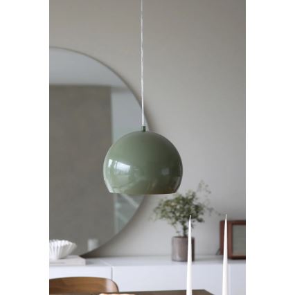 Markslöjd 108988 - Pendel på ledning POP 1xE27/40W/230V Ø 28 cm grøn