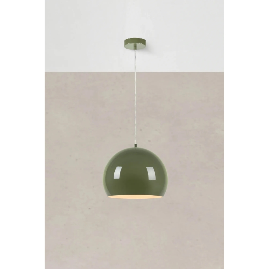 Markslöjd 108988 - Pendel på ledning POP 1xE27/40W/230V Ø 28 cm grøn