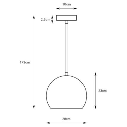 Markslöjd 108988 - Pendel på ledning POP 1xE27/40W/230V Ø 28 cm grøn