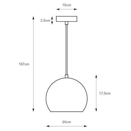 Markslöjd 108990 - POP pendel på ledning 1xGU10/7W/230V Ø 20 cm, brun