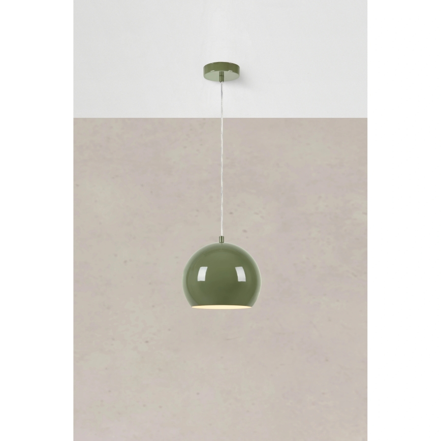 Markslöjd 108991 - Pendel på kabel POP 1xGU10/7W/230V Ø 20 cm grøn