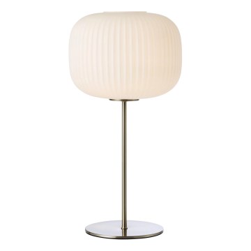 Markslöjd 109007 - Bordlampe SOBER 1xE27/40W/230V hvid/mat krom