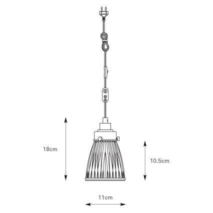 Markslöjd 109010 - Pendel på ledning BELLIS 1xE14/40W/230V messing
