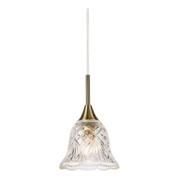 Markslöjd 109011 - Pendel på ledning LUNA 1xE14/40W/230V messing