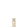 Markslöjd 109015 - Pendel med kabelophæng TIBIA 1xE14/40W/230V røget beige/messing