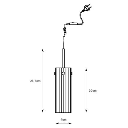 Markslöjd 109015 - Pendel med kabelophæng TIBIA 1xE14/40W/230V røget beige/messing