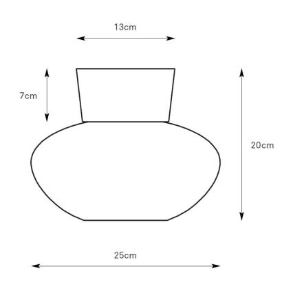 Markslöjd 109025 - Loftlampe MALAGA 1xE27/40W/230V Ø 25 cm, mat krom