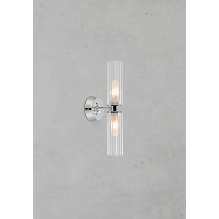 Markslöjd 109027 - Badeværelses-væglampe RIMINI 2xG9/20W/230V IP44 blank krom