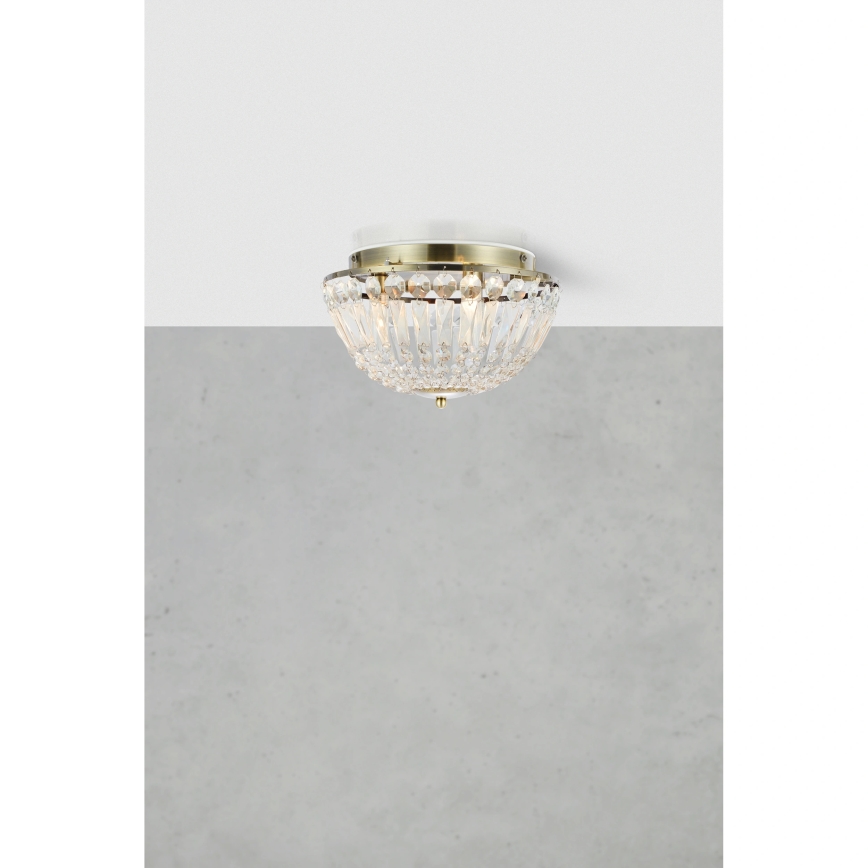 Markslöjd 109031 - Badeværelsesloftlampe ESTELLE 3xG9/20W/230V Ø 30 cm IP44 messing