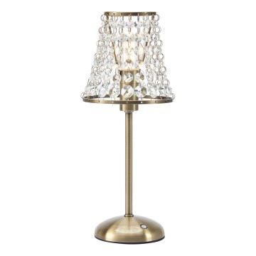 Markslöjd 109125 - LED dæmpbar genopladelig berøringsbetjent bordlampe LIORA 1xE14/2W/2000 mAh messing