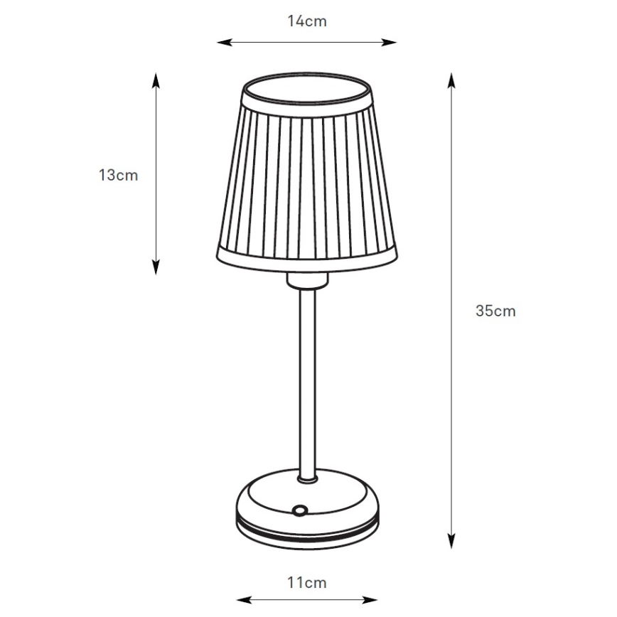 Markslöjd 109126 - LED dæmpbar genopladelig berøringsbetjent bordlampe ANNO 1xE14/2W/2000 mAh hvid/messing