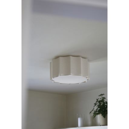 Markslöjd 109134 - Loftlampe OLEA 2xE27/11W/230V Ø 35 cm, hør