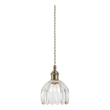 Markslöjd 109136 - Kabelpendel GOTA 1xE14/40W/230V Ø 13 cm messing/klart glas