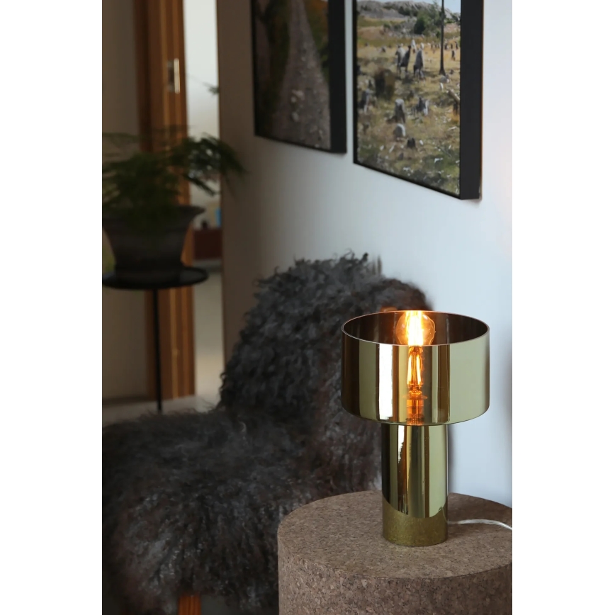 Markslöjd 109145 - Bordlampe CORIN 1xE27/60W/230V guldfarvet