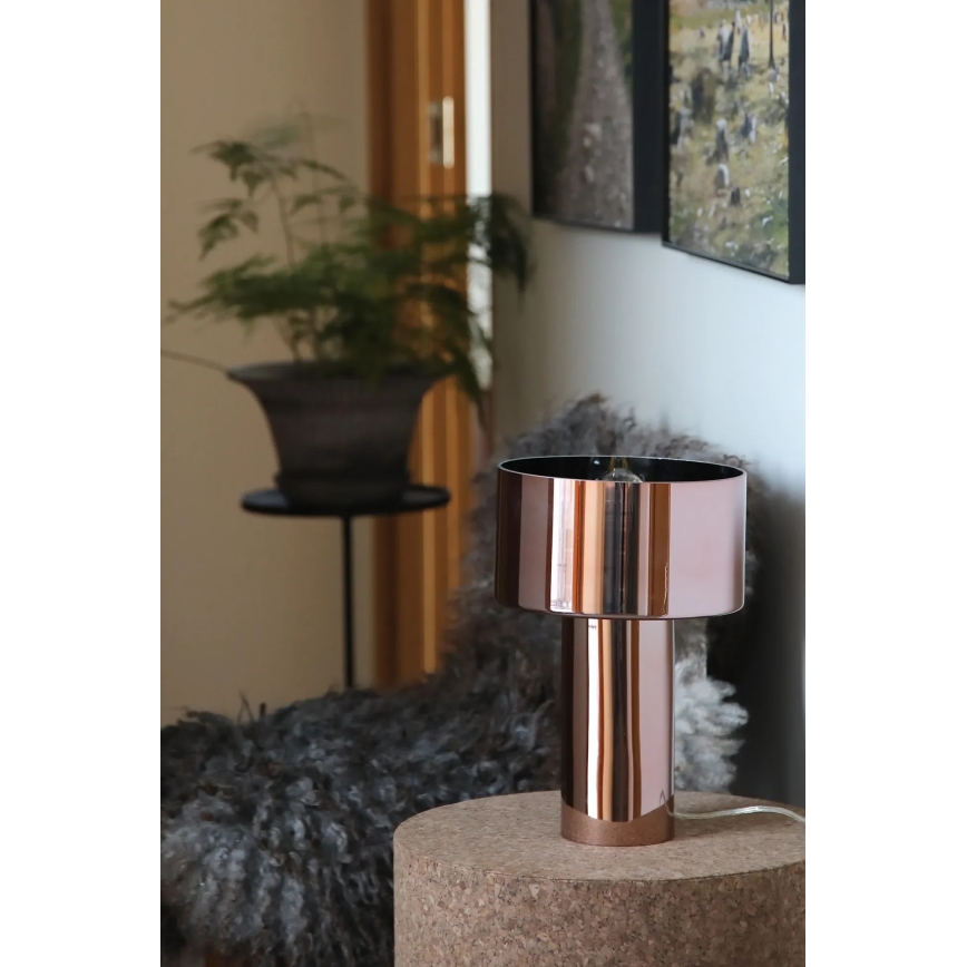 Markslöjd 109146 - Bordlampe CORIN 1xE27/60W/230V rosaguld