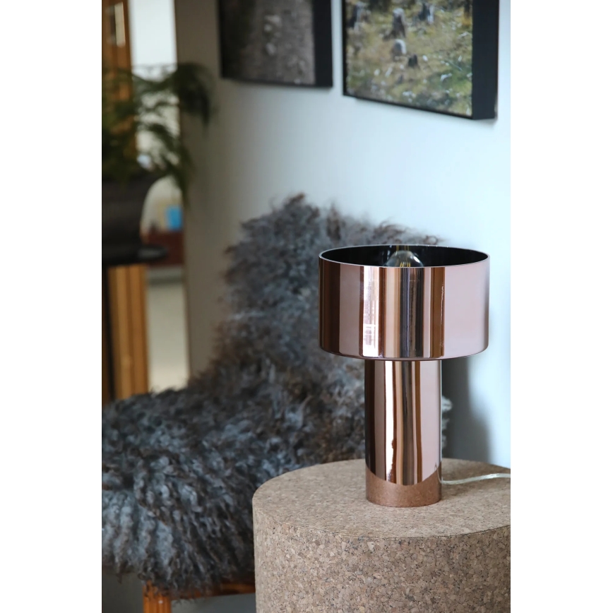 Markslöjd 109146 - Bordlampe CORIN 1xE27/60W/230V rosaguld