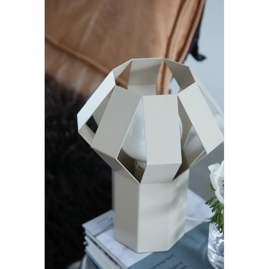 Markslöjd 109147 - Bordlampe OCTA 1xE27/60W/230V cremefarvet