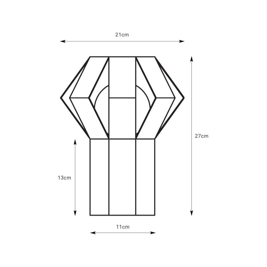 Markslöjd 109149 - Bordlampe OCTA 1xE27/60W/230V orange