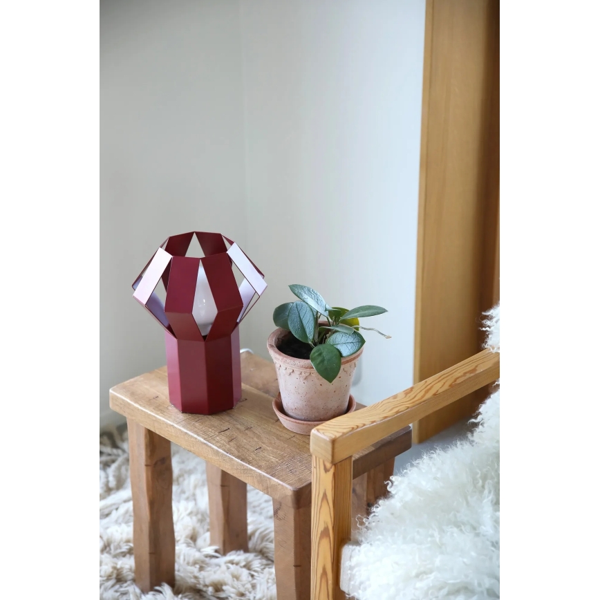 Markslöjd 109150 - Bordlampe OCTA 1xE27/60W/230V, vinrød