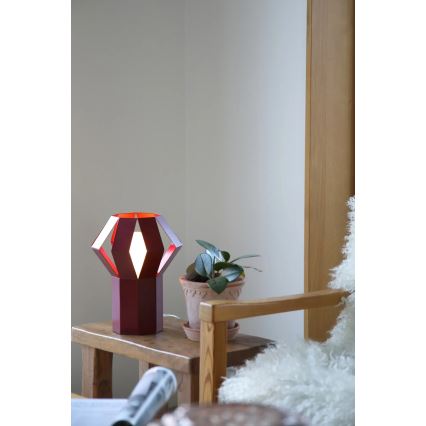 Markslöjd 109150 - Bordlampe OCTA 1xE27/60W/230V, vinrød