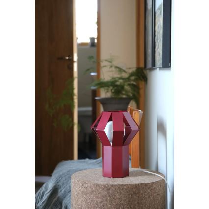 Markslöjd 109150 - Bordlampe OCTA 1xE27/60W/230V, vinrød