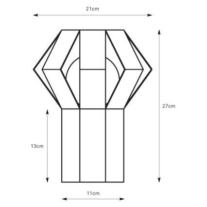 Markslöjd 109150 - Bordlampe OCTA 1xE27/60W/230V, vinrød