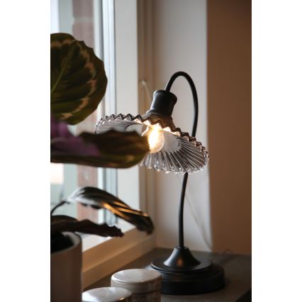 Markslöjd 109151 - Bordlampe NOVIA 1xE27/60W/230V sort/røget grå