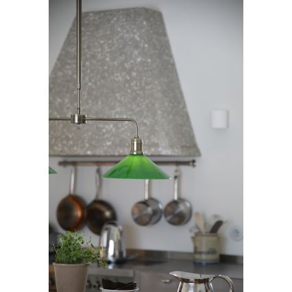 Markslöjd 109161 - Loftlampe på stang VELA 2xE27/60W/230V grøn/messing
