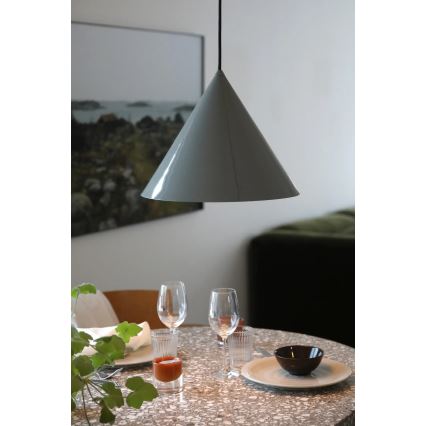Markslöjd 109162 - Pendel på ledning TIP 1xE27/60W/230V Ø 37,5 cm grå