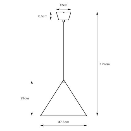 Markslöjd 109162 - Pendel på ledning TIP 1xE27/60W/230V Ø 37,5 cm grå