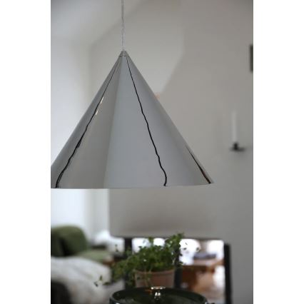 Markslöjd 109163 - Pendel på kabel TIP 1xE27/60W/230V Ø 37,5 cm, blank krom