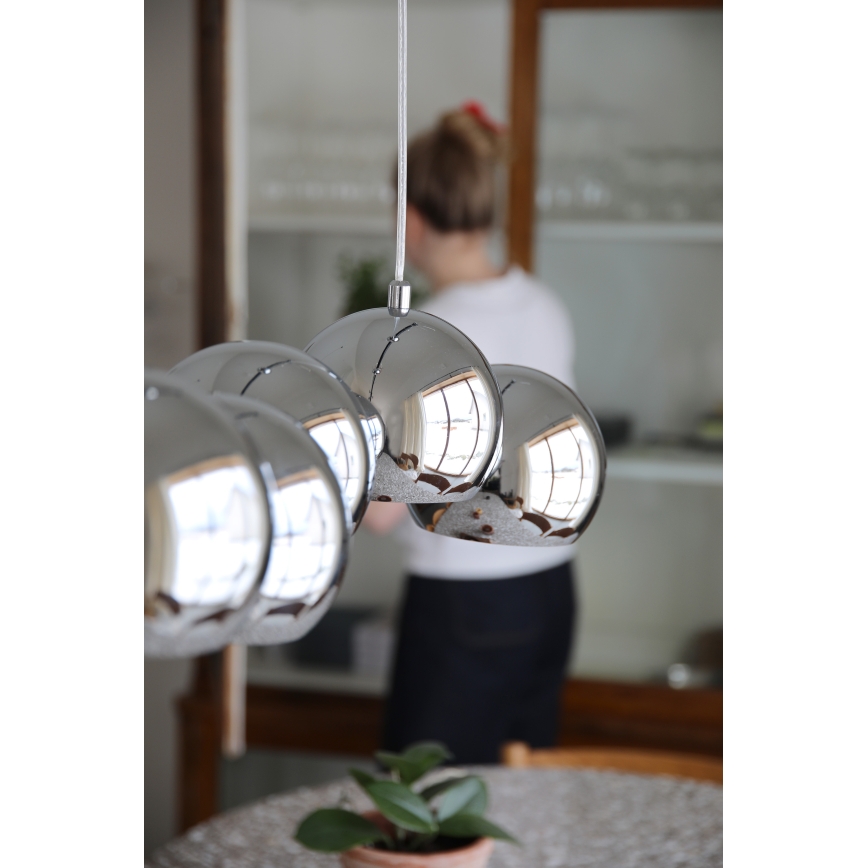 Markslöjd 109168 - Pendel på kabel CUPOLO 7xE14/40W/230V poleret krom