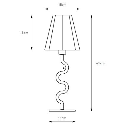 Markslöjd 109171 - Bordlampe VEYA 1xE14/40W/230V hør/sort