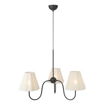 Markslöjd 109172 - VEYA pendel på kabel 3xE14/40W/230V Ø 90 cm hør/sort