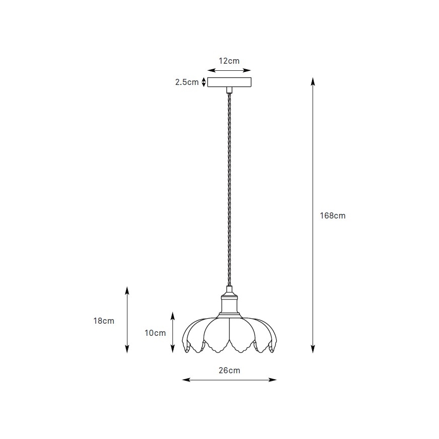 Markslöjd 109177 - Pendel på ledning KURAGE 1xE27/40W/230V messing/røget grøn
