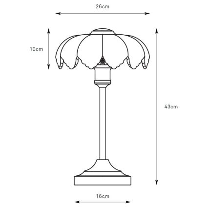 Markslöjd 109179 - Bordlampe KURAGE 1xE27/60W/230V messing/hvid