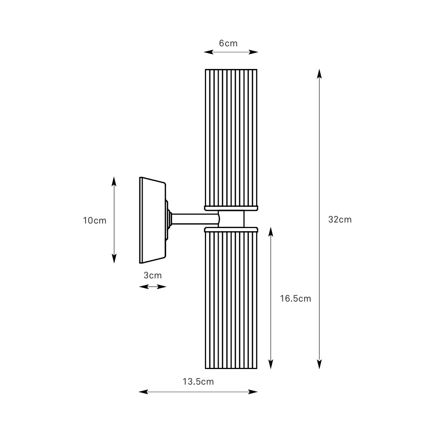 Markslöjd 109236 - Badeværelsesvæglampe RIMINI 2xG9/20W/230V IP44 messing