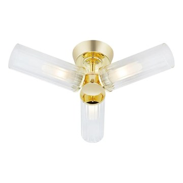 Markslöjd 109238 - Overflademonteret badeværelsesloftlampe RIMINI 3xG9/20W/230V IP44 messing