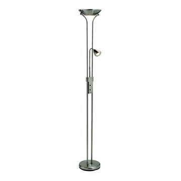 Markslöjd 111241 - Gulvlampe dæmpbar DETROIT 1xR7s/230W/230V + 1xGU10/35W skinnende krom