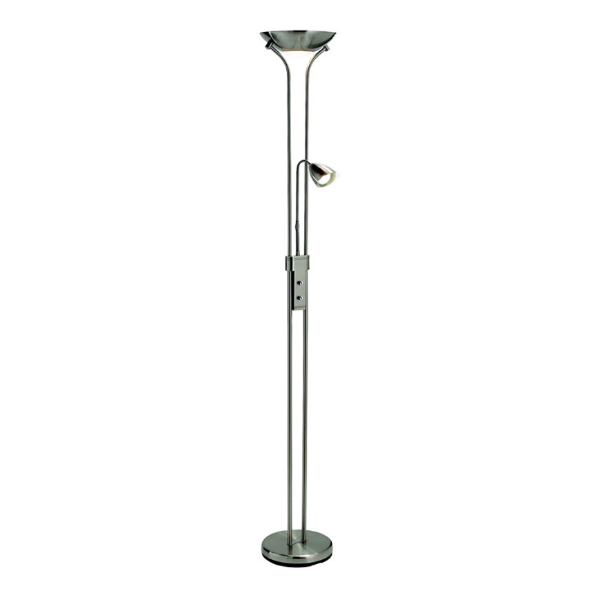 Markslöjd 111241 - Gulvlampe dæmpbar DETROIT 1xR7s/230W/230V + 1xGU10/35W skinnende krom
