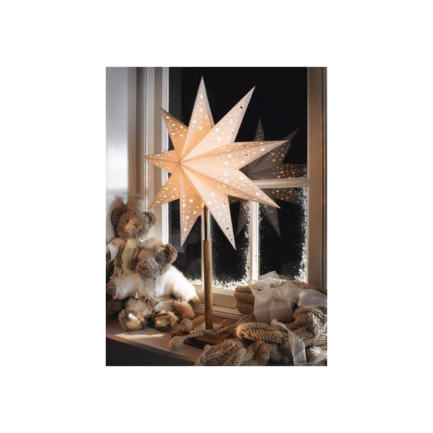 Markslöjd 700323 - Julepynt SOLVALLA 1xE14/25W/230V hvid 65 cm