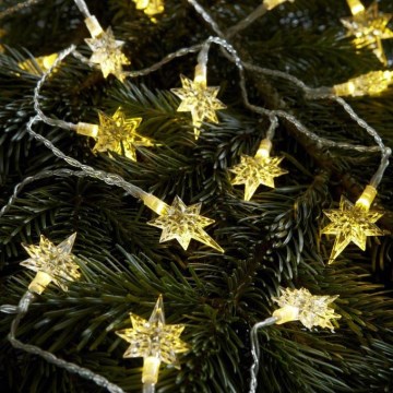 Markslöjd 702935 - LED julelyskæde STJÄRNA 20xLED/3xAA 1,9m varmhvid