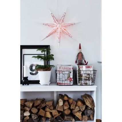 Markslöjd 703553 - Juledekoration ELIN 1xE14/25W/230V hvid/rød 75 cm