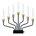 Markslöjd 703578 - Julelysestage BROSA 7xE10/3W/230/34V, sort