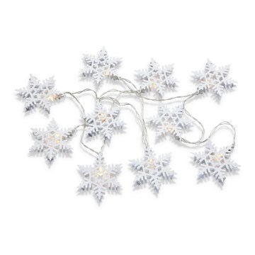 Markslöjd 703747 - LED-lyskæde PRINCE 10 x LED / 3 x AA-batterier 2,15 m varm hvid