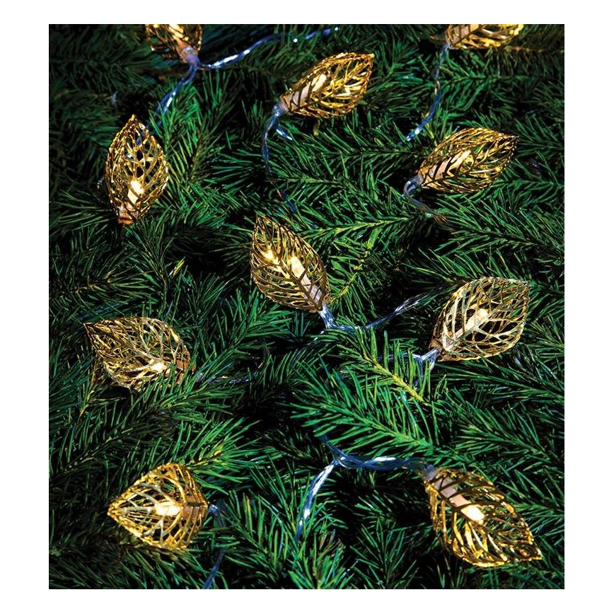 Markslöjd 703859 - Dekorativ LED lyskæde LEAF LED/3xAA 1,85m varm hvid