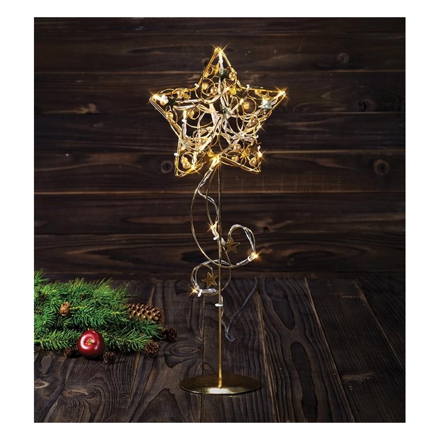 Markslöjd 703900 - LED juledekoration HAGABERG 20xLED/0,5W/230/24V gylden