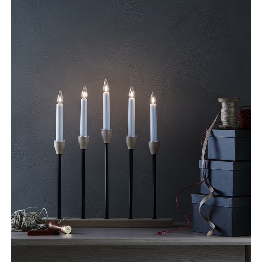Markslöjd 704160 - Julelysestage JOHANSFORS 5xE10/3W/230V