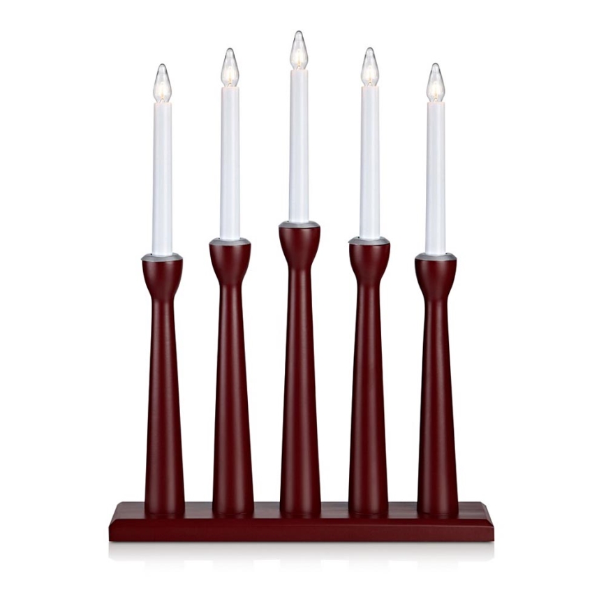 Markslöjd 704176 - Julelysestage MASESKÄR 5xE10/3W/230V rød