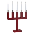Markslöjd 704220 - Julelysestage SUNDSTOORP 5xE10/3W/230V rød